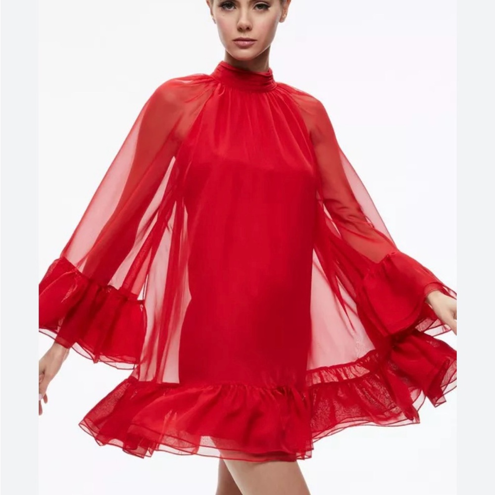 Alice + Olivia Vibrant Ruby Blouse